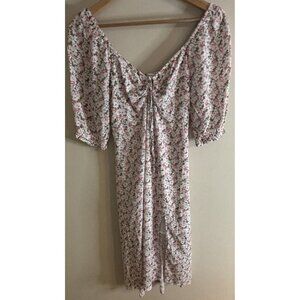 Hollister Floral Midi Dress Summer Flowers Size XS Cottagecore Milkmaid